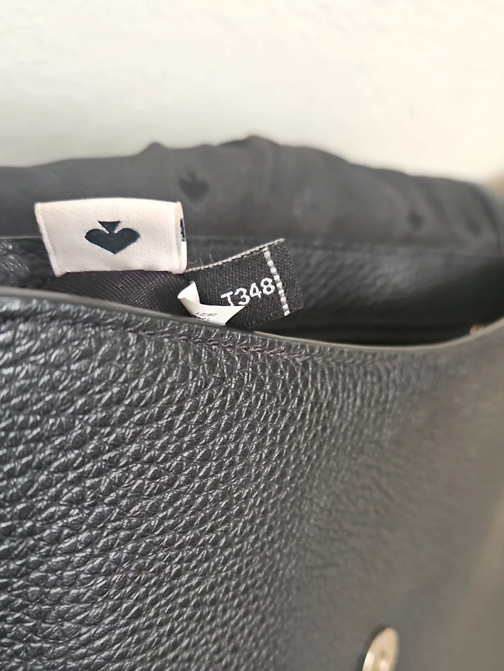kate spade Black Pebbled Leather Shoulder Bag with Front Zip